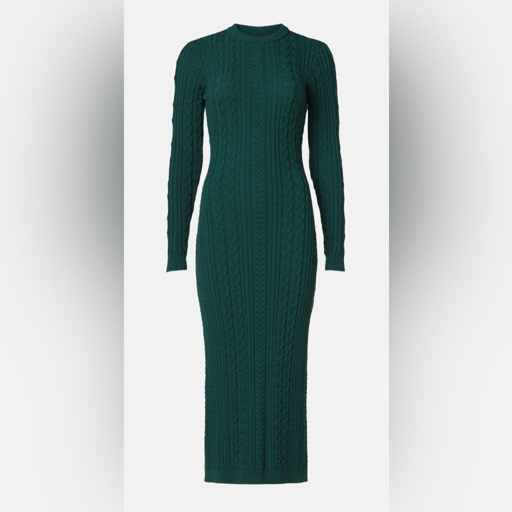 Ronny Kobo Collection Elegant Cut Out Back Midi Sweater Dress - Picture 2 of 9